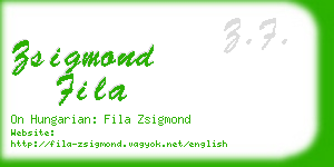 zsigmond fila business card